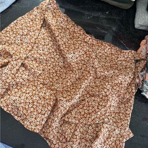 Floral  Orange/Brown Skirt